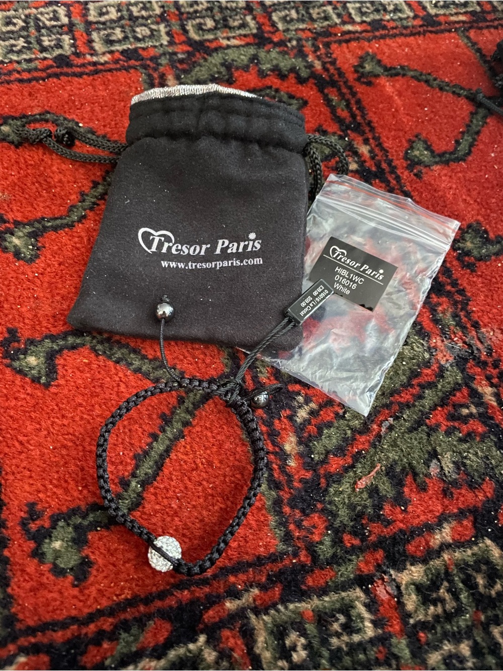 Tresor Paris White Chrystal Bead Bracelet